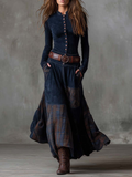 Elise | Suedette Maxi Dress with Belt