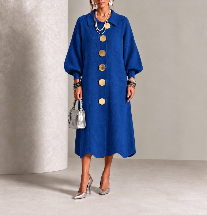 Lisa - Long Sleeve Button-Down Dress
