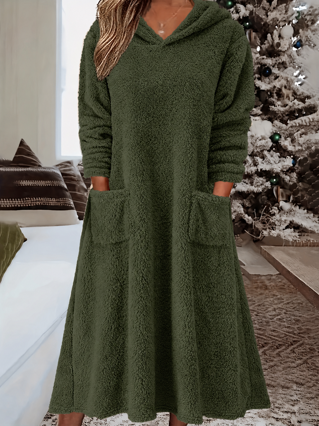 Vivian | cozy Hooded Lounge Dress