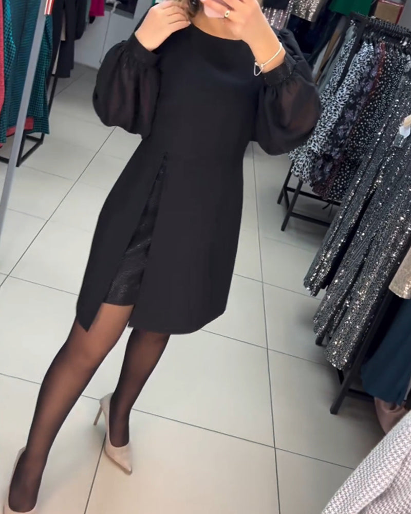 Robe élégante de couleur unie