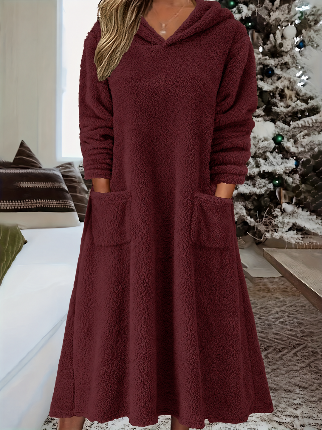Vivian | cozy Hooded Lounge Dress