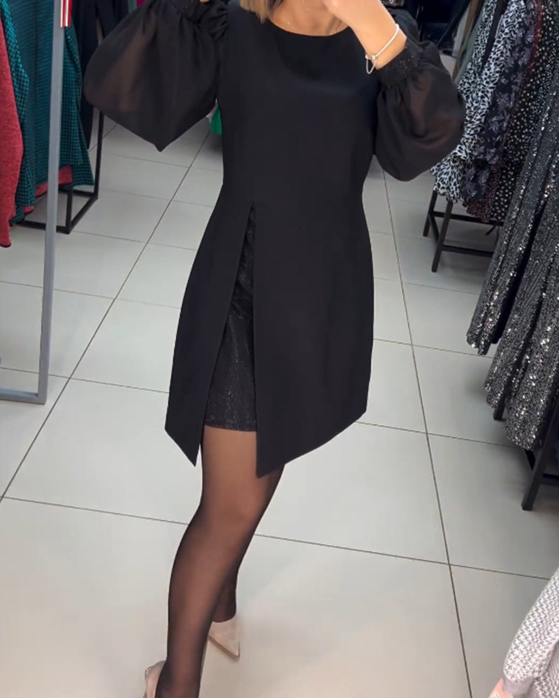 Robe élégante de couleur unie