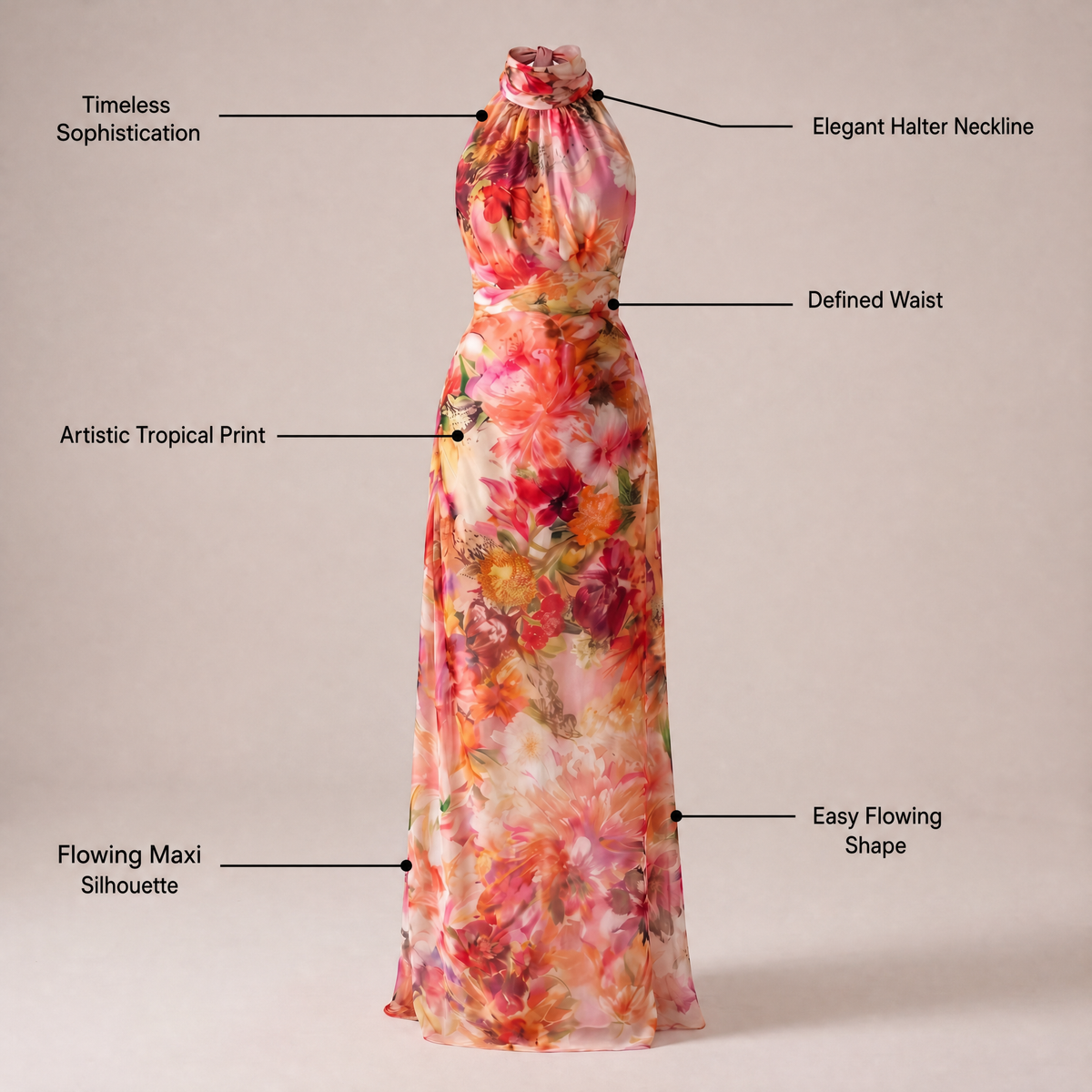 JULIENNE FLOWING MAXI DRESS