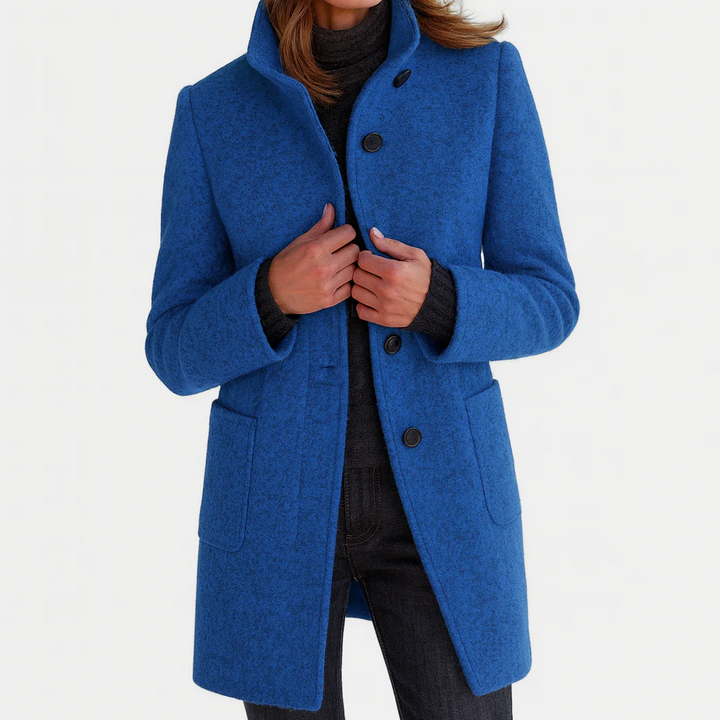 lora | Button-Front Tailored Midi Coat