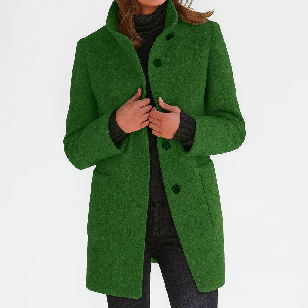 lora | Button-Front Tailored Midi Coat