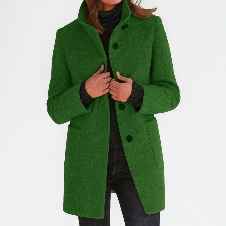 lora | Button-Front Tailored Midi Coat