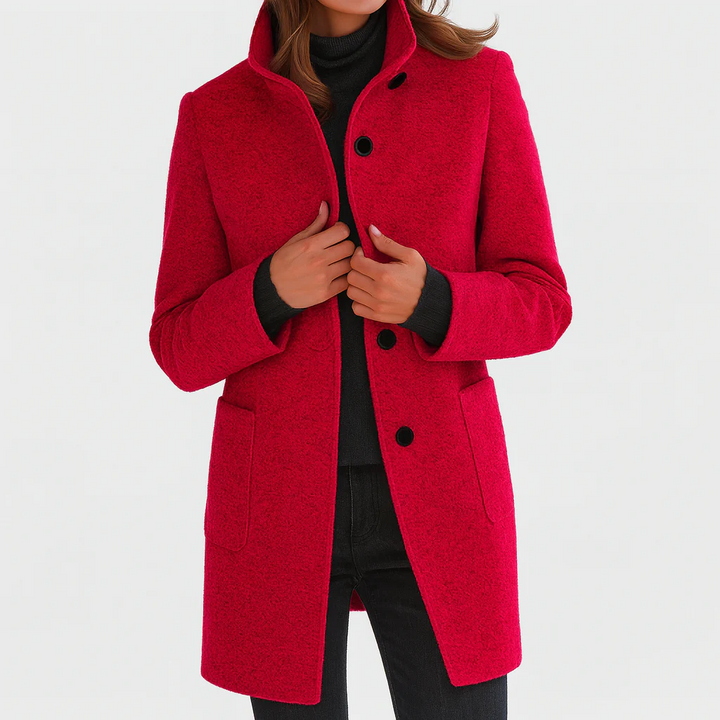 lora | Button-Front Tailored Midi Coat