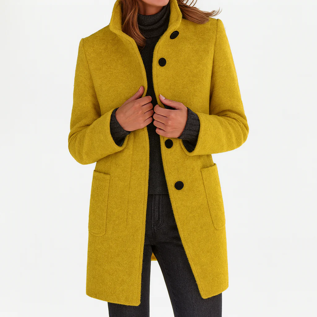 lora | Button-Front Tailored Midi Coat