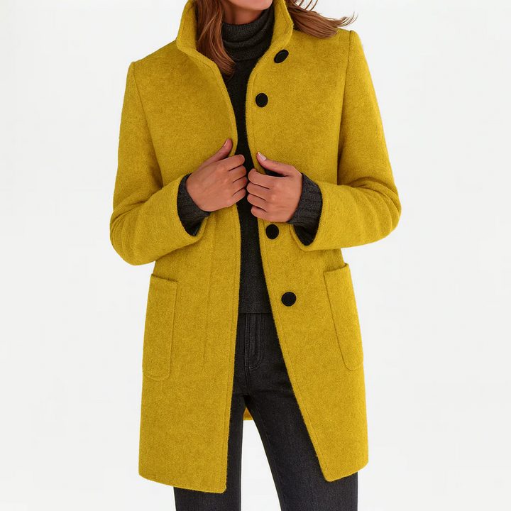 lora | Button-Front Tailored Midi Coat