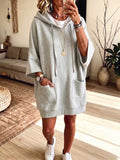 helen | Hooded Art Casual Stylish Sweatshirt Dress