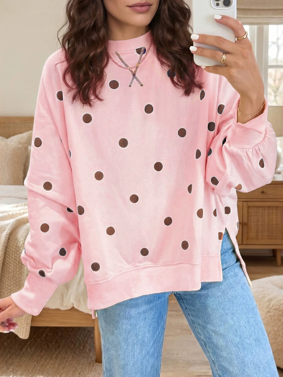 Charlotte | Chic Sunshine  Polka Dot Sweatshirt