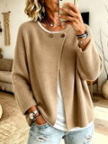 Emily | Cozy Ribbed Asymmetrical Knit Cardigan
