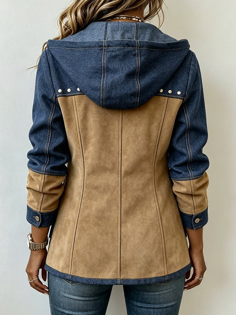 Alison | Chic Stylish All-cotton Patchwork Hooded Jacket
