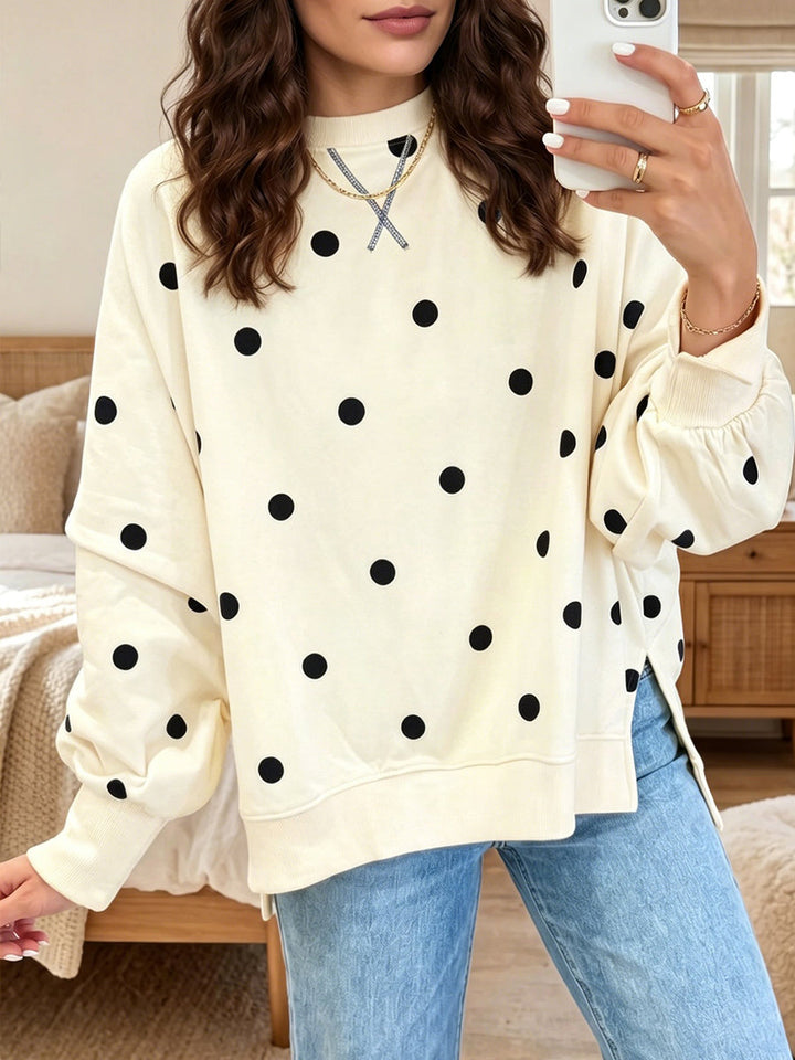 Charlotte | Chic Sunshine  Polka Dot Sweatshirt
