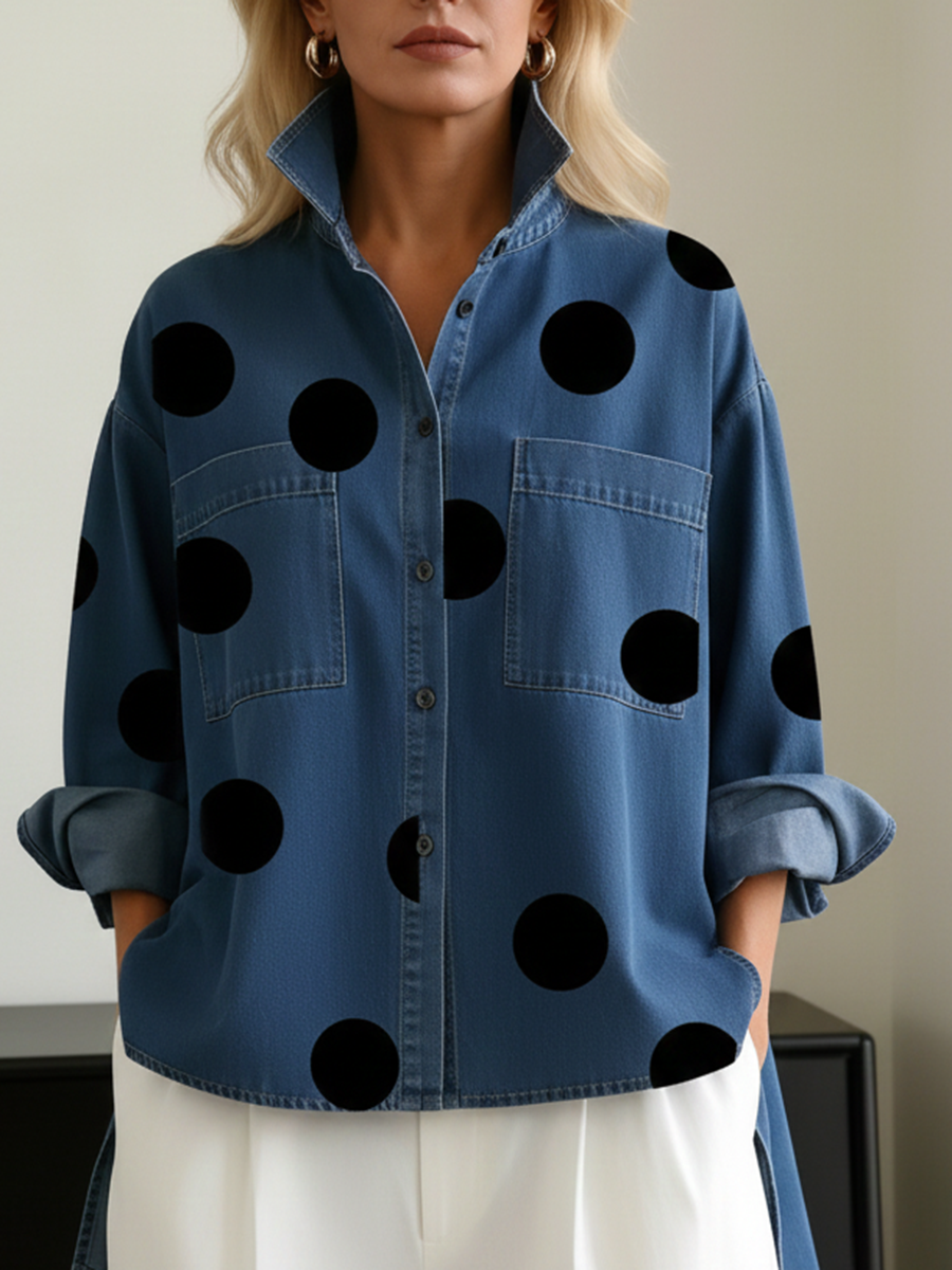 Hailey | Polka Dot Overshirt for Women