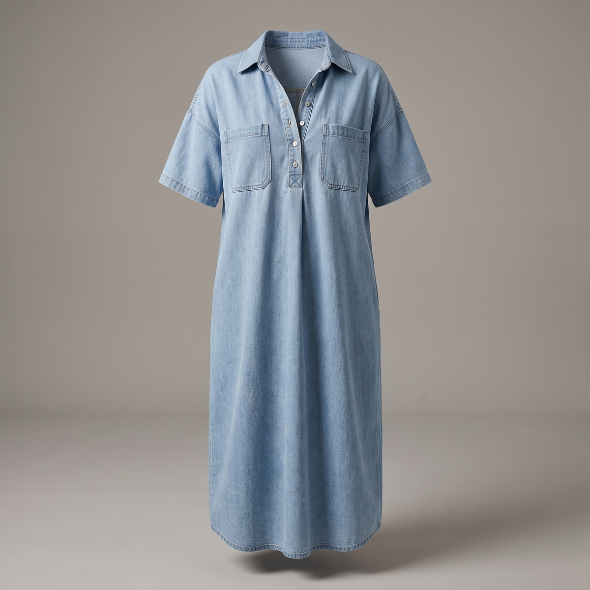 ROXLEY POCKET DENIM SHIRT DRESS